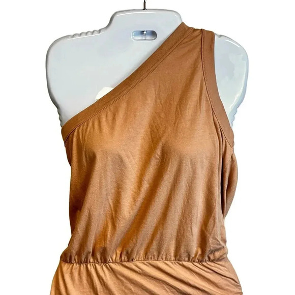 n:Philanthropy Revolve Neesa Mini Dress Nude Beige One Shoulder Ruched Sz L NWT - Picture 4 of 10